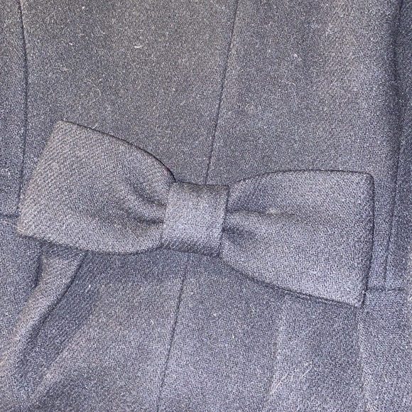 Kate spade ruffle bow back coat size 4 black - Picture 15 of 15